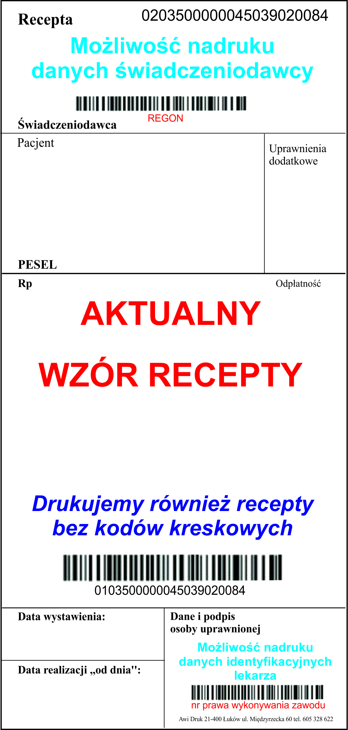 Nowy wzór recepty na 2013 rok